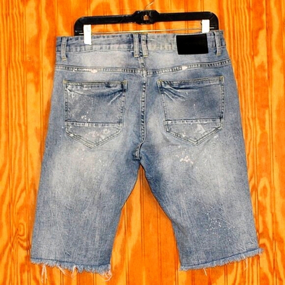 Decibel Distressed Denim Shorts - Size 34